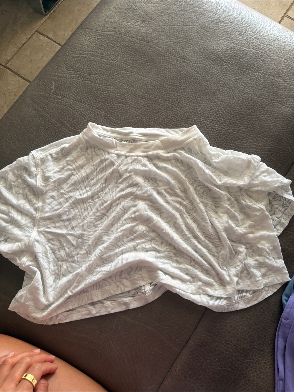 lululemon athletica white crop top